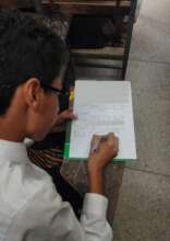 Toseef's student writing a letter to the editor