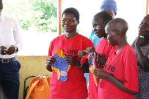 Providing girls with reusable sanitary pads
