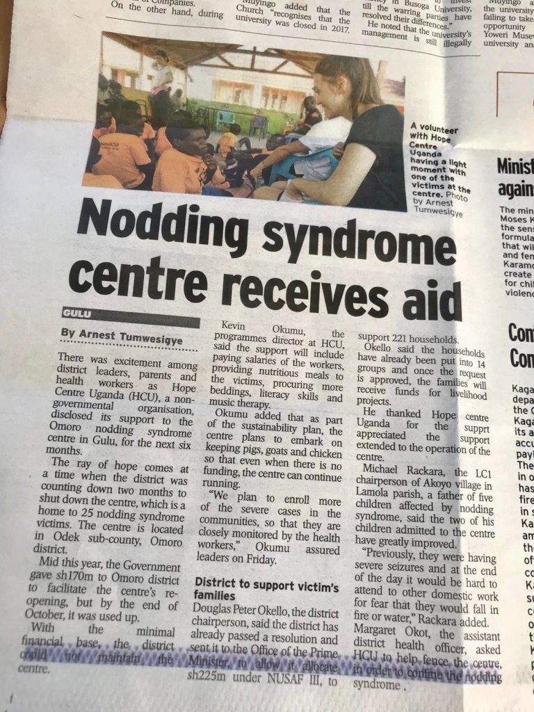 Treatment & Therapy for Nodding Syndrome Children