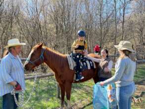 Therapeutic riding session at our open arena
