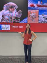 Aletheia at her internship at Glenair