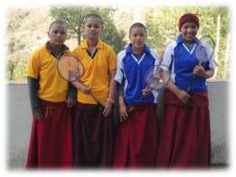 Girls badminton team