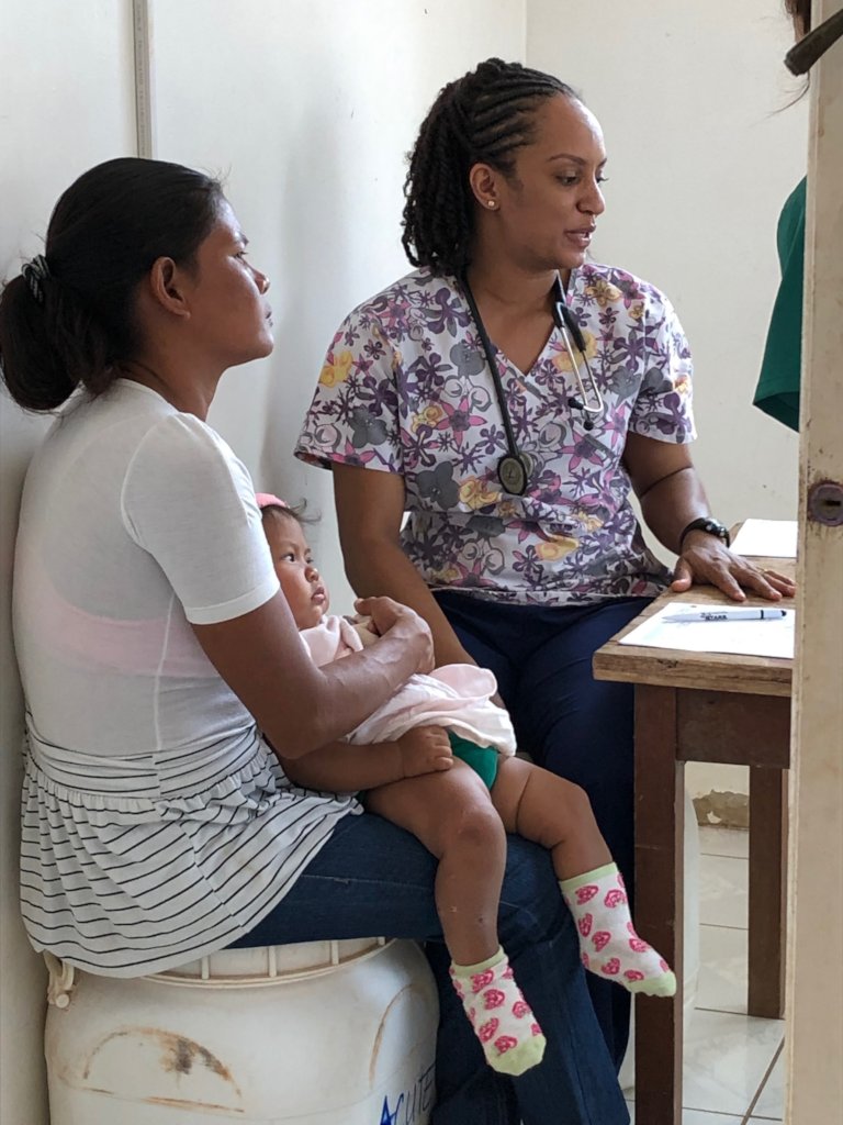 Guyana Women's Clinic Patient and Her Child
