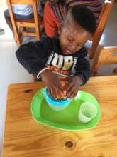 Juicing an orange - with concentration