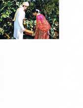 Charu and Salil lay foundation stone