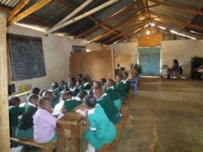 Despite shortage of classrooms learnig is going on