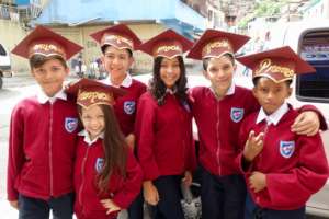 STUDENTS - ENTRANCE OF THE SCHOOL - SLUM 24 MARZO