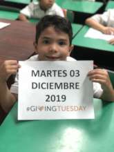 Student encouraging to give on GivingTuesday -3Dec