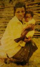 Ishimwe with his Mum before the genocide