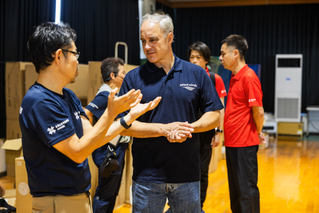 Dr. Inaba & PWA CEO Jim Gannon at Kumamoto shelter
