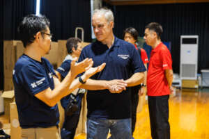 Dr. Inaba & PWA CEO Jim Gannon at Kumamoto shelter