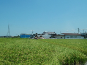 Destroyed homes in Kumamoto