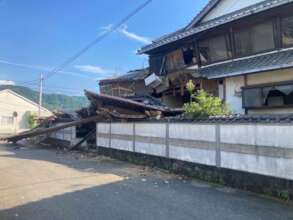 Damaged home in Kumamoto