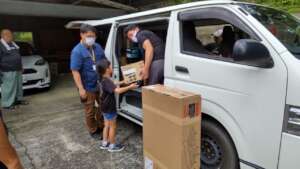 Electric vehicle and emergency donations