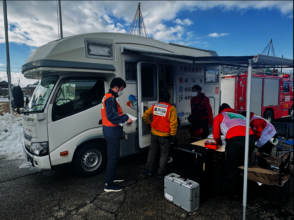 ARROWS staff working at mobile clinics