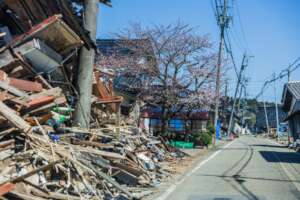 Debris in Suzu City