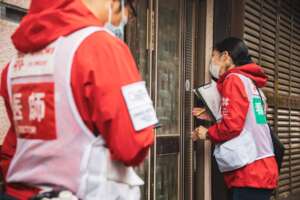ARROWS staff go door-to-door after the earthquake