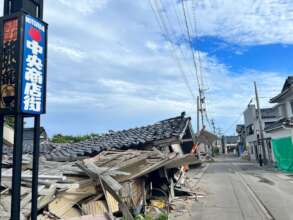 Earthquake damage in Suzu