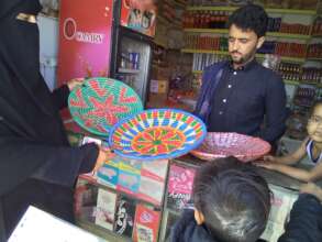Displaced products for sale in a shop