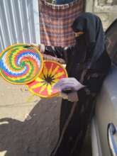 Project team sees products from a displaced woman