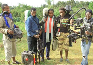 Hot Sun Film Schoolgrads and trainees on location