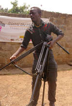 Godfrey Chogo preparing for a video project