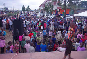 Kibera Community Film Screening honoring Mandela