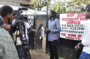 Filming Emmanuel Jal at Hot Sun Foundation