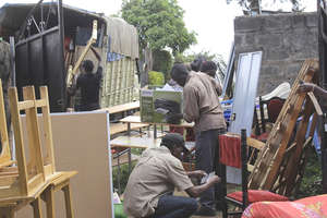 Hot Sun Foundation loading truck for move