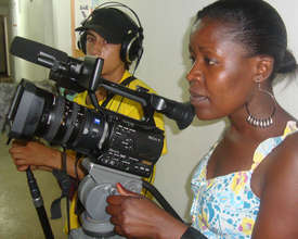 Young women in Nairobi learn camera skills