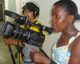 Aida, camera person, Kibera Film School grad