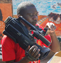 Victor Oluoch shooting a short film