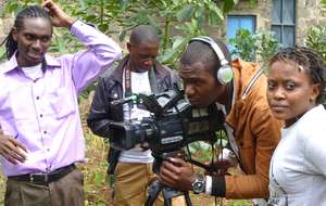 Sammy with other Hot Sun Film School trainees