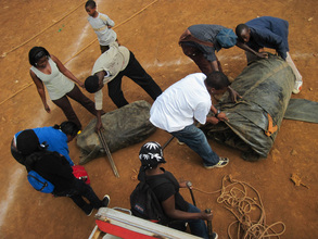 Kibera youth setting up for TOGETHERNESS SUPREME