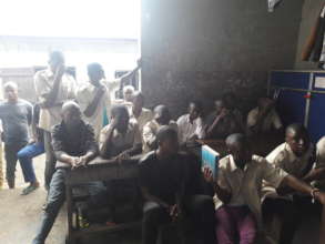 Inmates in class