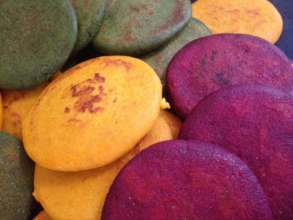 Our colorful arepas with veggies