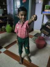 Yeshwanth showing off his strength!