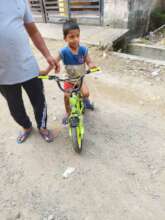 My son can also cycle