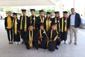 Graduated students from the Popotlan CODAF Center,
