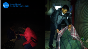 IGSSS Team Distributing Woolens to Homeless