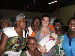 Johanna and some of the teen mothers and children