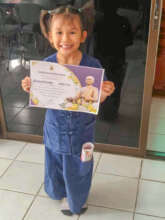 Pei Pei is so excited she got second place!