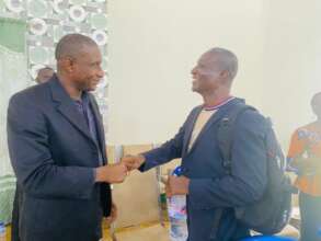The guest speaker and the proprietor