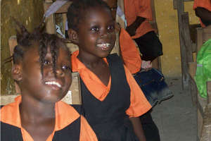 smiling faces in class