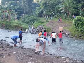 To reach the community we must finish on-foot