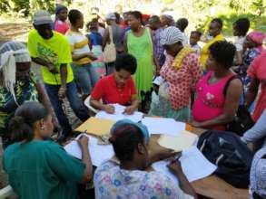 Patients sign-in to receive treatment