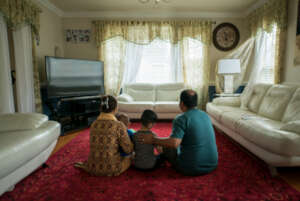 Ali's family in their new home in Virginia