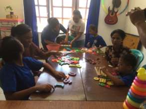 Children at the center playing