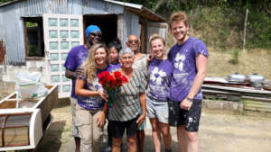 Yabucoa team after finishing their 300th roof