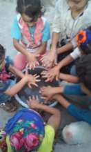 Kids preforming the hygiene awareness